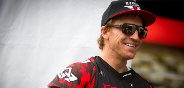 U.S. mountain biker Aaron Gwin shows how skill and determination trumps working equipment as his bike broke its chain at the start of the race, and he still managed to win the round. Fortunately he didn’t need to pedal uphill. LINK TO VIDEO HERE