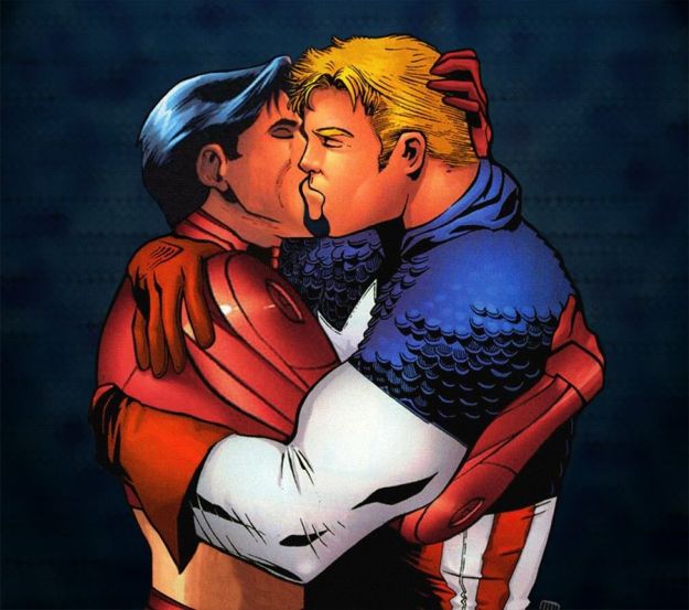 When a hashtag campaign to #GiveCaptainAmericaABoyfriend caught fire on Twitter this week, a common refrain echoed across the Internet aiming for the ears of Disney execs: Give the Marvel superhero a man to love… because he pretty much already has one. When it comes to Captain America’s heart, everyone knows that ticker bleeds red, white, and blue, and that it belongs to one person. No, not Peggy Carter or her beautiful young niece, but Bucky Barnes, Cap’s long-lost bestie. Just about no one was really rooting for Steve Rogers and Sharon Carter to hook up in Captain America: Civil War—especially when he planted that shoehorned-in kiss on her so soon, too soon, after Peggy’s death. The better partner has been firmly entrenched in Cap’s heart since 1945.