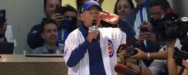 One critical step in living a very Bill Murray life? Random acts of kindness. Per MLB.com, during last night's Game 6 of the World Series in Cleveland, baseball fanatic Murray gave a Chicago Cubs fan a free ticket, which just so happened to be right next to him in the luxurious box section behind home plate. Karen Michel, a lifelong Cubbies fan, explained that she initially tried to acquire a ticket at the Progressive Field box office, but when that proved unsuccessful, she spotted Murray walking into the stadium and decided to follow him out of intrigue. "He turns around and says, 'Here, here's a ticket,'" Michel told MLB. "And he kind of shuttled me into the door. I thought it was just a ticket to get in. But it was a ticket to sit right here." The duo spent the duration of the game chatting and getting to know each other, and the Cubs ended up clinching an impressive 9–3 win. And there you have it, more proof that Bill Murray is a good-luck charm for both the Chicago Cubs and Chicago Cubs fans everywhere.